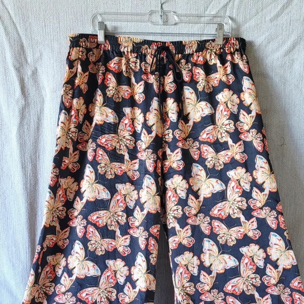 Johnny Was Hocaba Silk Butterfly Pants